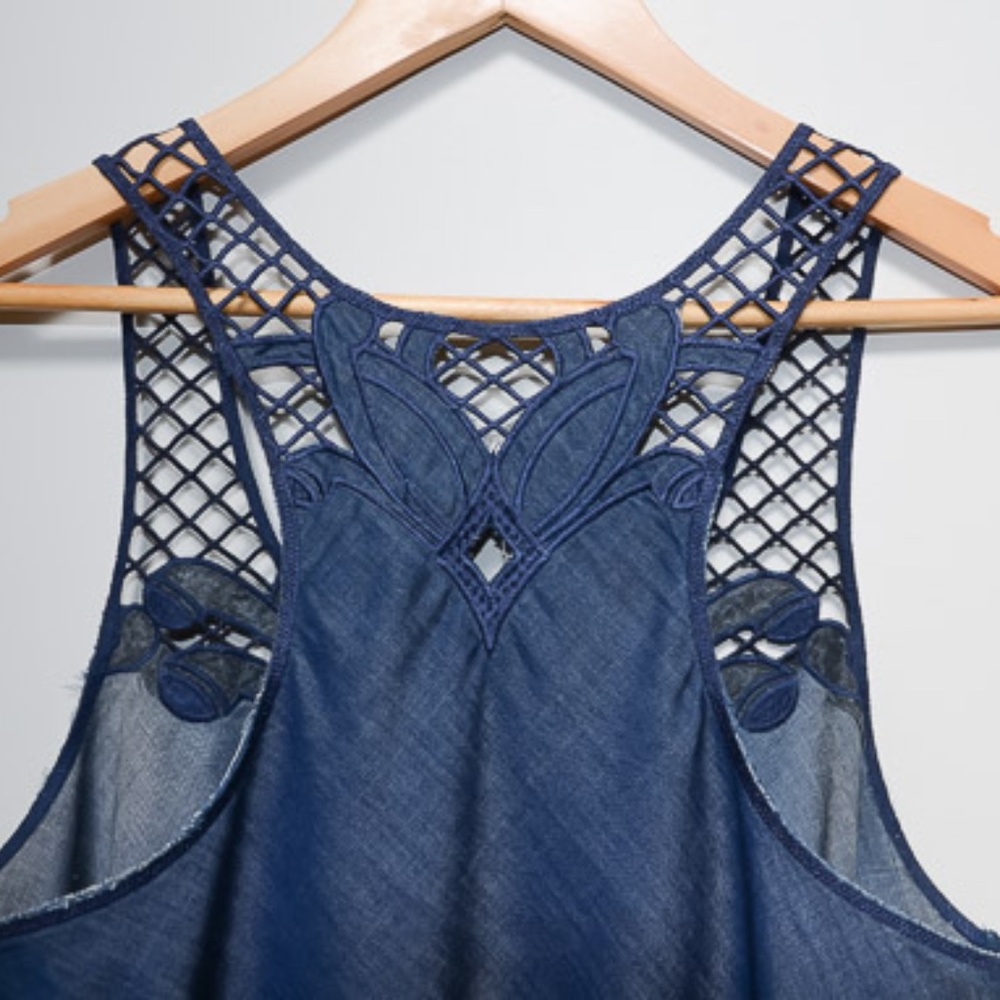 COPY - Denim Woman's Sleeveless Shirt